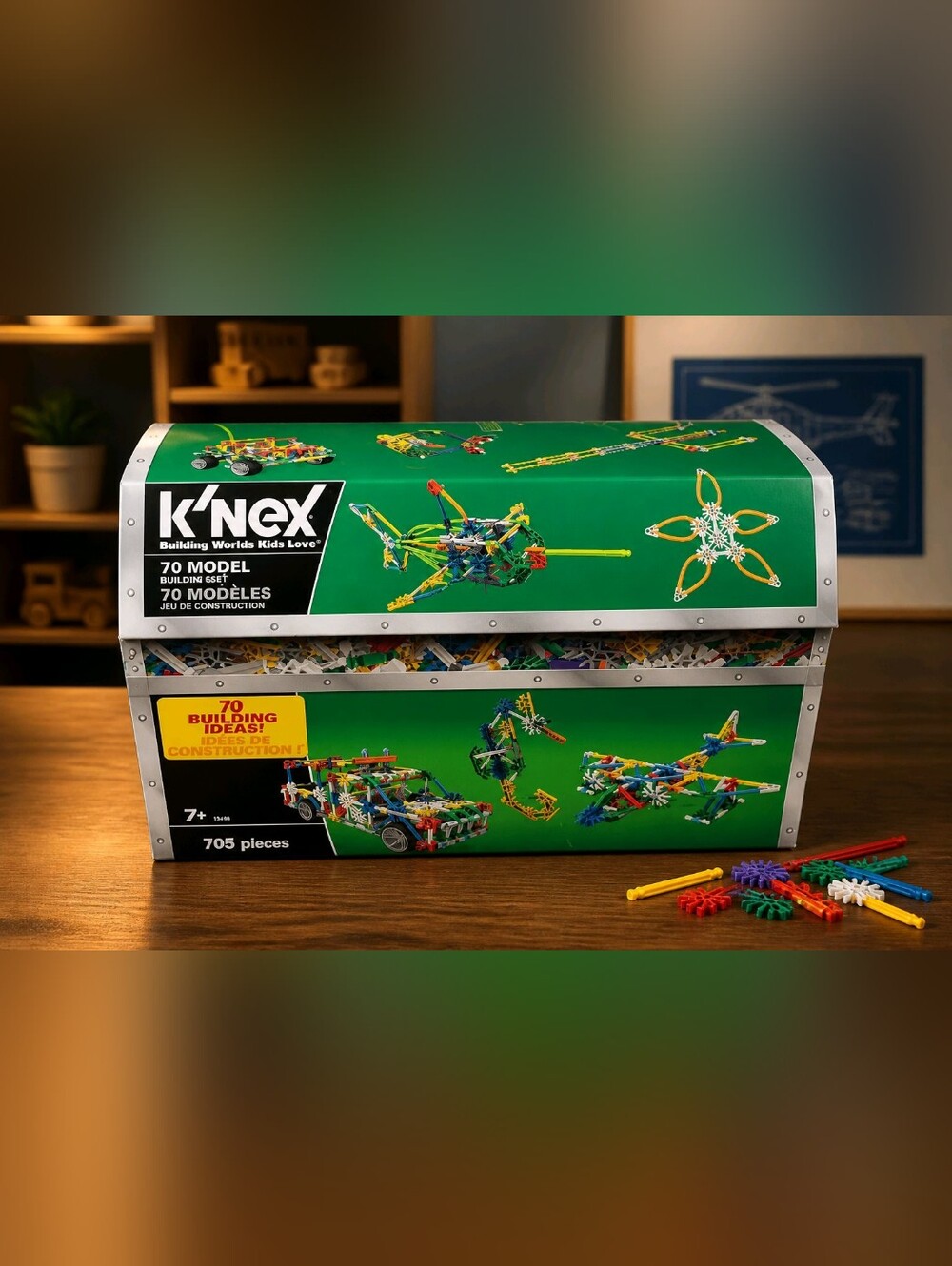K'NEX 70 Model Building Set (13419) - 700 Pieces & Manual - Excellent (2014)